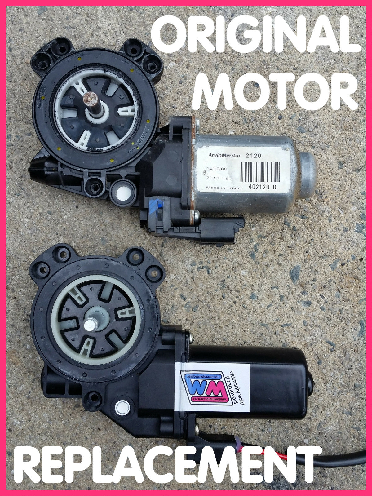 window motor to fit Spanish 2004-2014 D40 Nissan Navara - RIGHT REAR