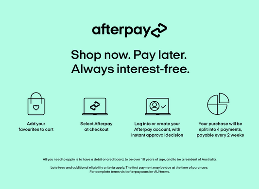 Afterpay Now Available