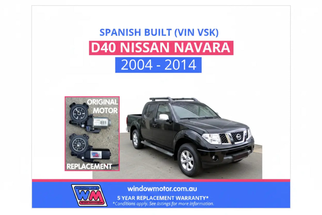 Spanish Built D40 Nissan Navara RHF Power Window Motor DIY