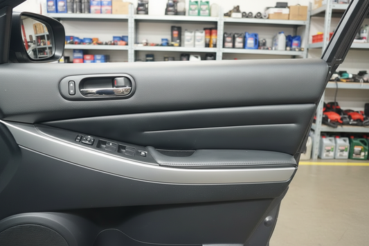 Mazda master power window switch panel on door card in workshop