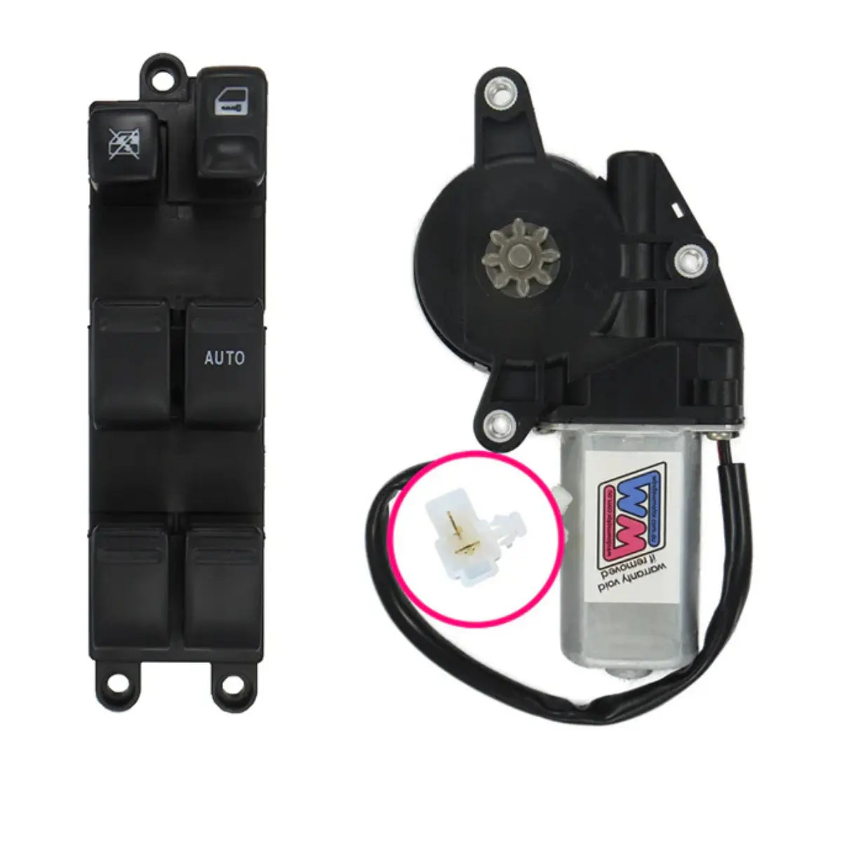 window motor and Genuine Master Switch combo to fit 2002-2008 Subaru SG Forester - RIGHT FRONT