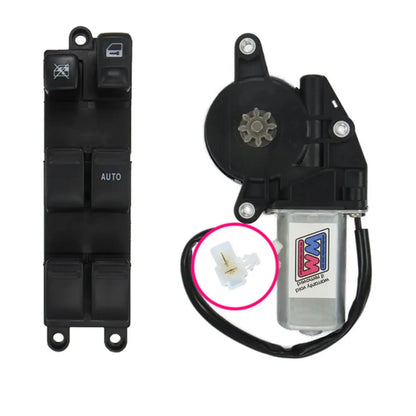 window motor and Genuine Master Switch combo to fit 2002-2008 Subaru SG Forester - RIGHT FRONT