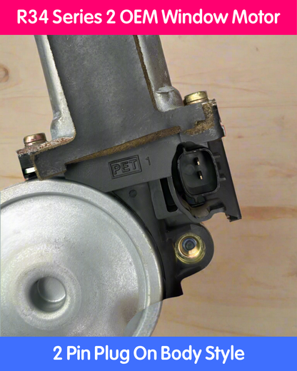 window motor to fit 2000-2002 R34 Series 2 Nissan Skyline GTT Coupe & GTR - LEFT FRONT