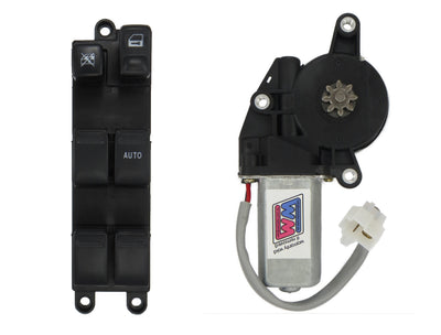 window motor and Genuine Master Switch combo to fit 2002-2008 Subaru SG Forester - RIGHT REAR
